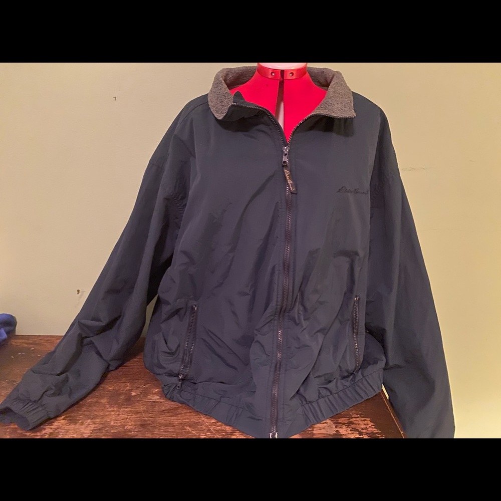 Warm fleece lined Eddie Bauer men’s coat